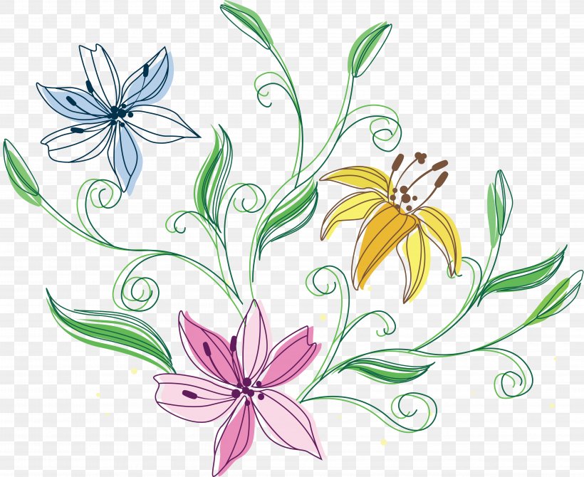 Floral Design Drawing Clip Art, PNG, 4877x3988px, Floral Design, Art, Artwork, Copyright, Cut Flowers Download Free