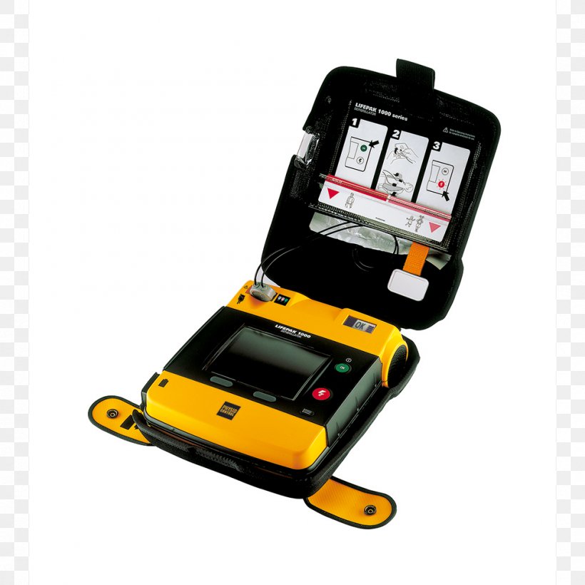 Automated External Defibrillators Defibrillation Lifepak Physio-Control, PNG, 1000x1000px, Automated External Defibrillators, Acute Myocardial Infarction, Basic Life Support, Cardiology, Cardiopulmonary Resuscitation Download Free