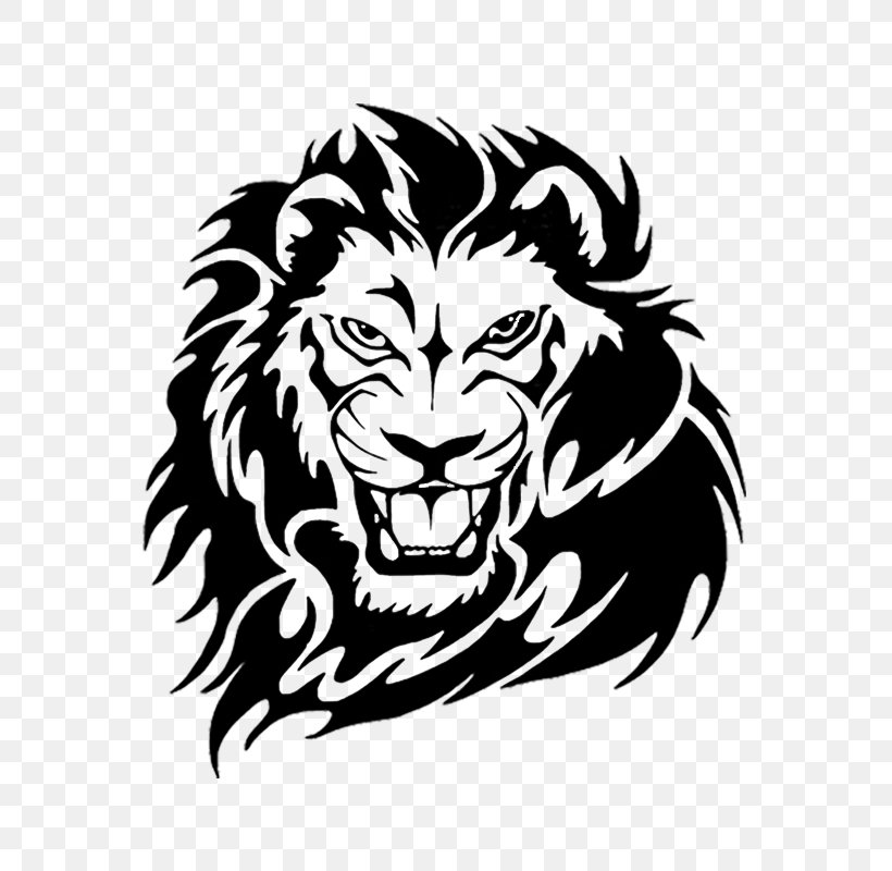 Lion Tattoo Clip Art, PNG, 800x800px, Lion, Art, Big Cats, Black, Black And White Download Free