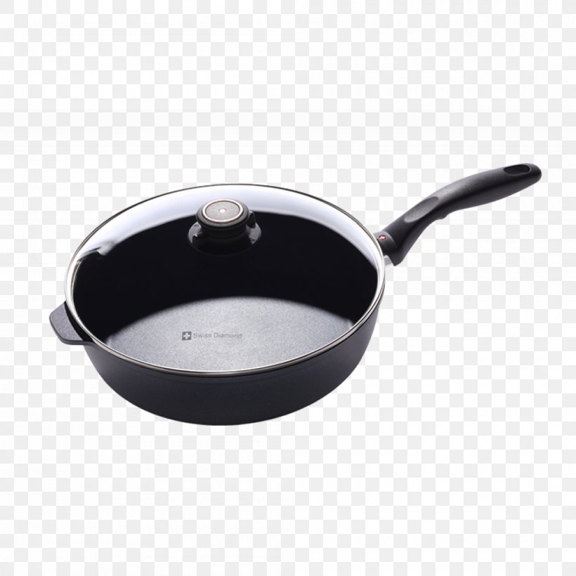 Non-stick Surface Frying Pan Cookware Swiss Diamond International Lid, PNG, 1000x1000px, Nonstick Surface, Casserola, Cooking, Cookware, Cookware And Bakeware Download Free