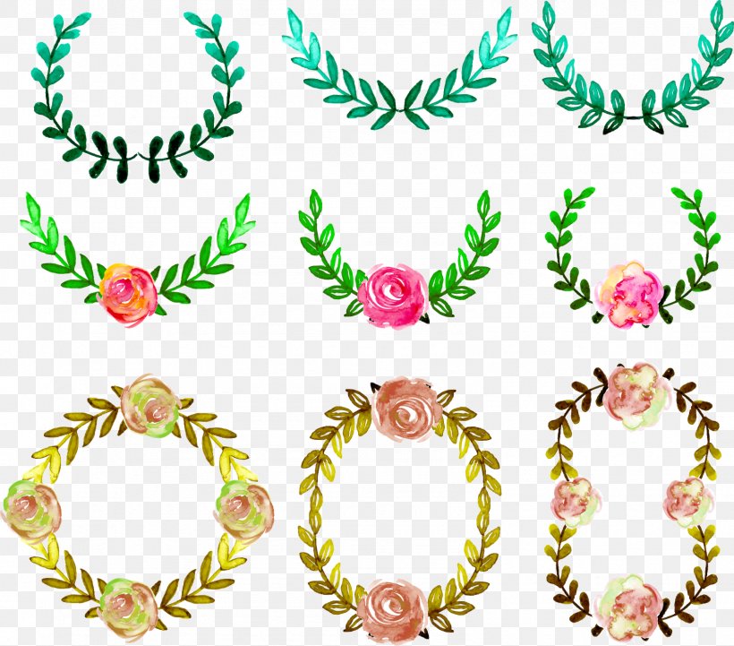Flower Euclidean Vector Watercolor Painting Clip Art, PNG, 1592x1401px, Leaf, Body Jewelry, Clip Art, Drawing, Floral Design Download Free