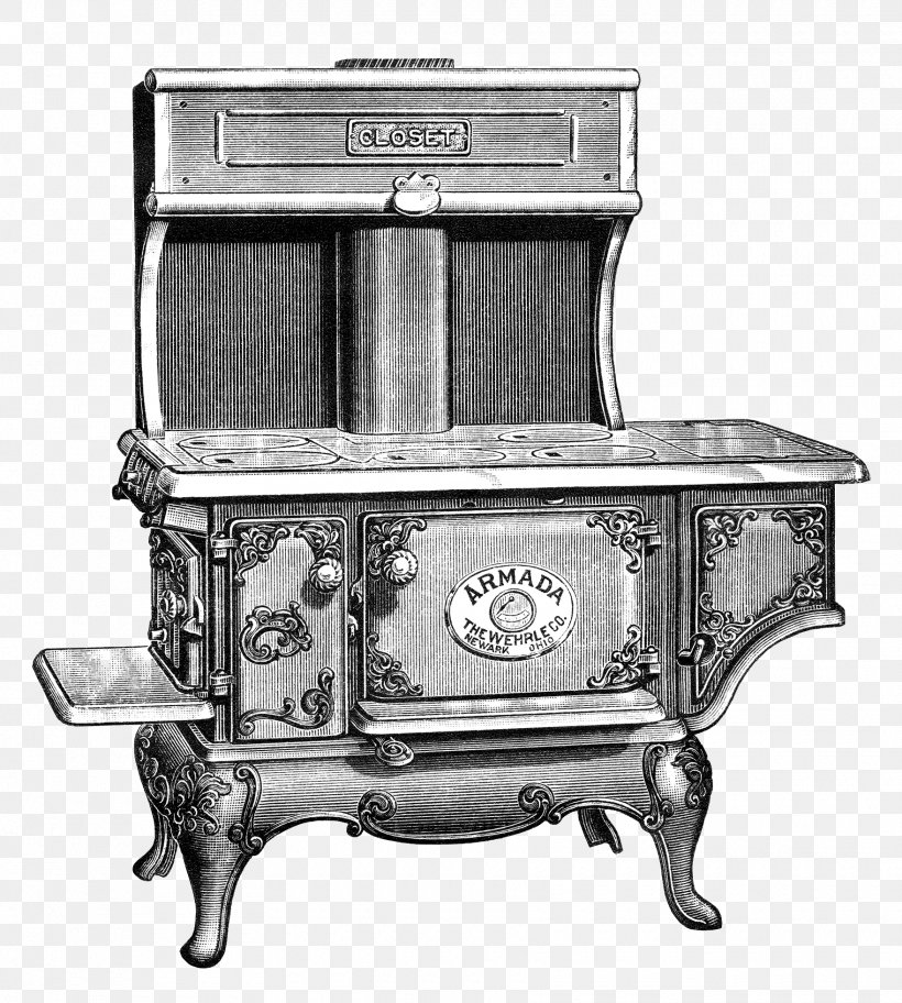 Cooking Ranges Wood Stoves Clip Art, PNG, 1760x1959px, Cooking Ranges, Antique, Black And White, Cast Iron, Cook Stove Download Free