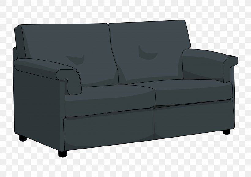 Furniture Couch Black Sofa Bed Chair, PNG, 3508x2480px, Furniture, Armrest, Black, Chair, Comfort Download Free