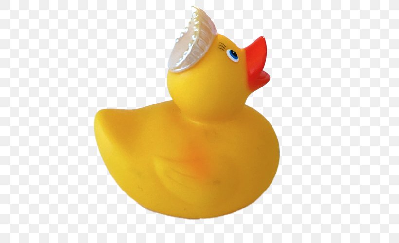 Rubber Duck Yellow Natural Rubber Toy, PNG, 500x500px, Duck, Beak, Bird, Cartoon, Crown Download Free