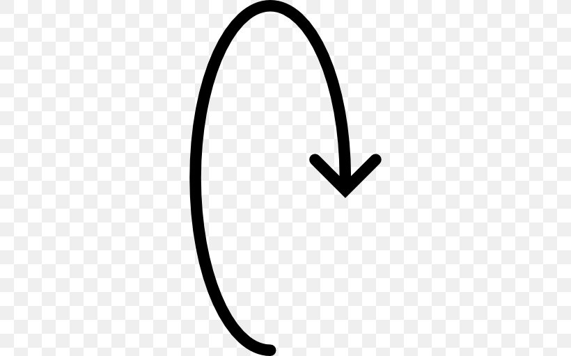 Arrow Curve Rotation Clip Art, PNG, 512x512px, Curve, Area, Black, Black And White, Body Jewelry Download Free
