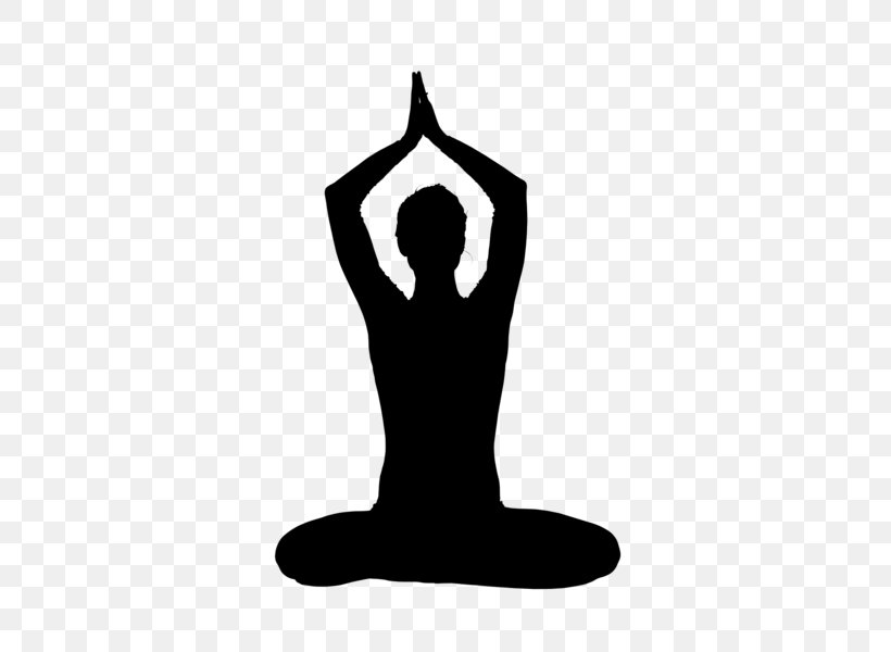 Yoga & Pilates Mats Silhouette Clip Art, PNG, 455x600px, Yoga, Asana, Black And White, Hand, Lotus Position Download Free