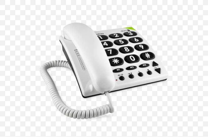Cordless Telephone Doro PhoneEasy 311c Home & Business Phones, PNG, 542x542px, Telephone, Answering Machines, Corded Phone, Cordless Telephone, Doro Download Free