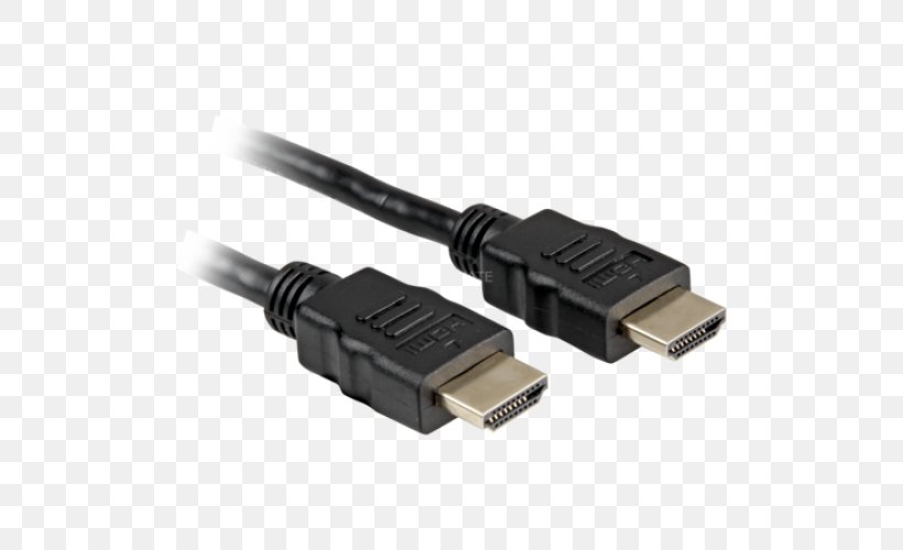 HDMI Electrical Cable Ethernet DisplayPort 4K Resolution, PNG, 500x500px, 4k Resolution, Hdmi, Adapter, Cable, Data Transfer Cable Download Free