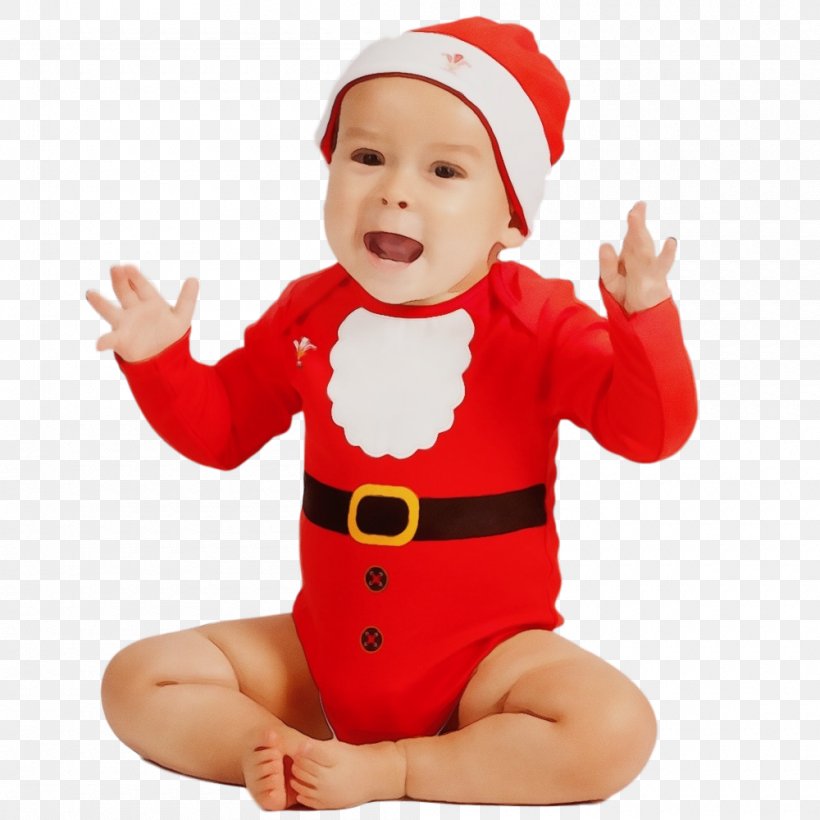 Santa Claus, PNG, 1000x1000px, Watercolor, Baby, Child, Christmas, Costume Download Free