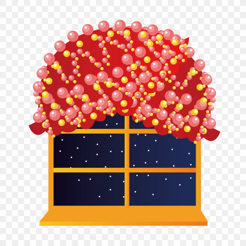 Window Euclidean Vector, PNG, 1000x1000px, Window, Cartoon, Christmas, Drawing, Orange Download Free
