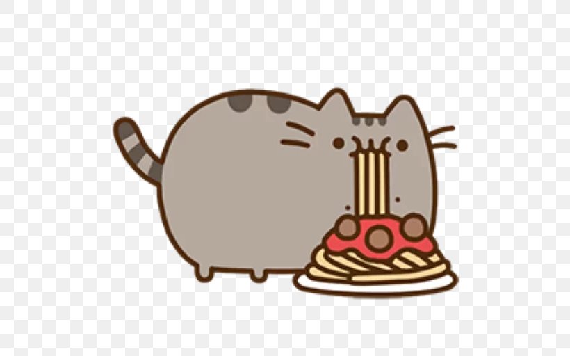 Cat Pusheen Kitten Pasta Eating, PNG, 512x512px, Cat, Carnivoran, Cat Food, Eating, Food Download Free