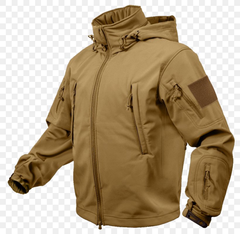 Coyote Brown Jacket Softshell Military Special Operations, PNG, 800x800px, Coyote Brown, Army Combat Uniform, Coat, Flight Jacket, Hood Download Free