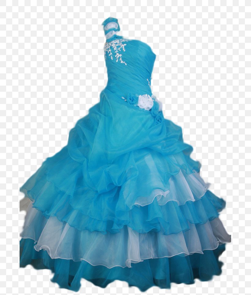 Dress Ball Gown Blue Prom, PNG, 691x965px, Dress, Aqua, Ball Gown, Blue, Bridal Party Dress Download Free