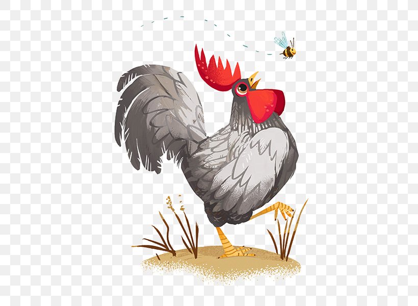 Plymouth Rock Chicken Rooster Chicken Coop Illustration, PNG, 429x600px, Plymouth Rock Chicken, Advertising, Art, Beak, Bird Download Free