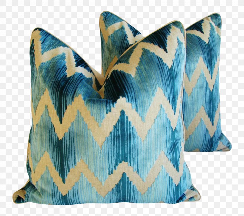 Throw Pillows Cushion Velvet Down Feather, PNG, 1972x1748px, Pillow, Aqua, Blue, Bohochic, Chairish Download Free