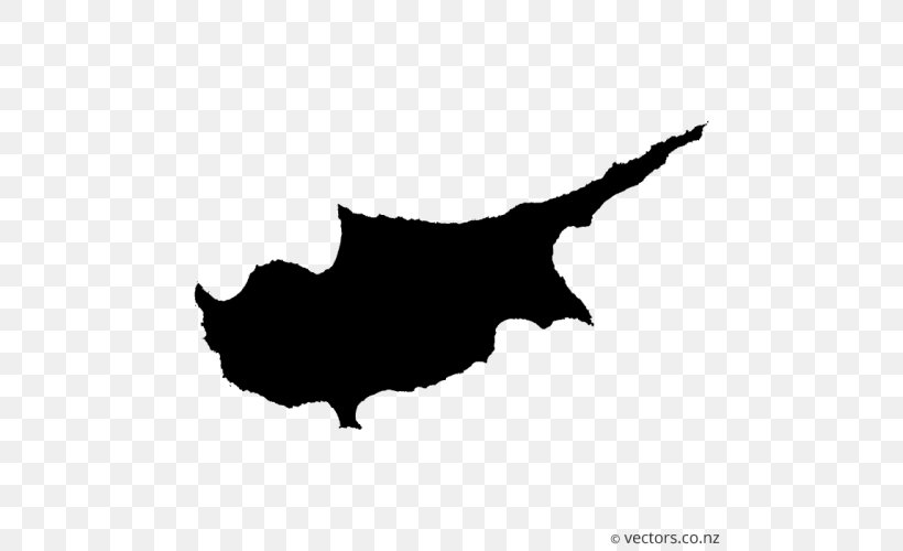 Cyprus Royalty-free Vector Map, PNG, 500x500px, Cyprus, Art, Bat, Black, Black And White Download Free