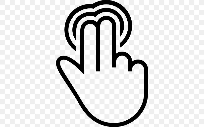 Finger Symbol Touchscreen Hand, PNG, 512x512px, Finger, Area, Black And White, Brand, Computer Monitors Download Free
