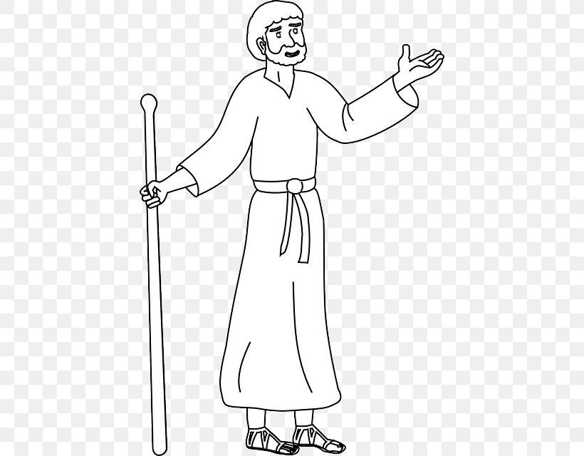 bible characters clipart black and white star