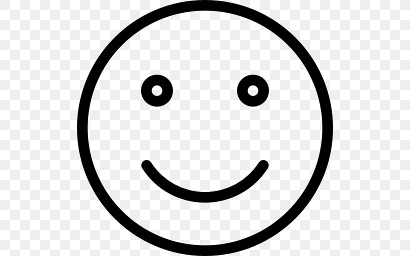 Emoticon Smiley Happiness, PNG, 512x512px, Emoticon, Action, Area, Black, Black And White Download Free