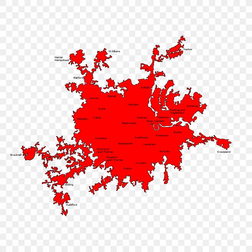 Greater London Built-up Area West Yorkshire Urban Area Conurbation, PNG, 1000x1000px, London, Area, Builtup Area, City, Conurbation Download Free