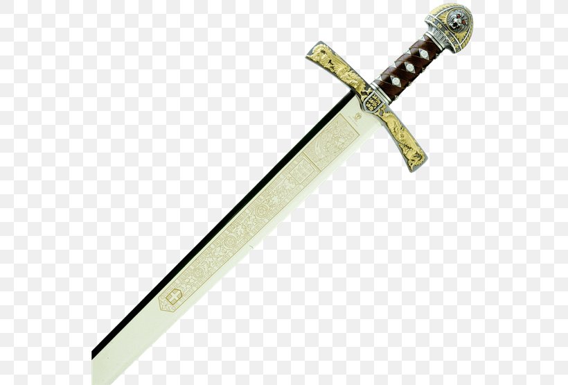 Knightly Sword King Arthur Excalibur Espadas Y Sables De Toledo, PNG, 555x555px, Sword, Classification Of Swords, Claymore, Cold Weapon, Dagger Download Free
