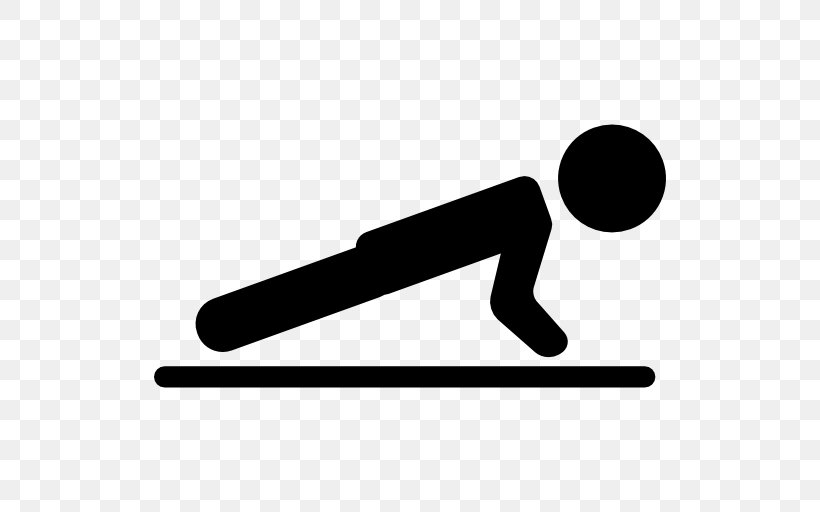Push-up Exercise Strength Training Physical Fitness, PNG, 512x512px, Pushup, Black And White, Brand, Exercise, Interval Training Download Free
