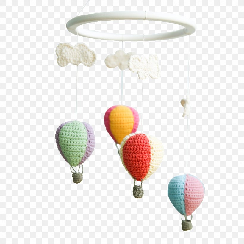 Crochet Jewelry Hot Air Balloon Amigurumi, PNG, 1024x1024px, Crochet, Amigurumi, Baby Shower, Balloon, Child Download Free