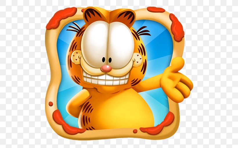 Garfield Cookie Dozer Garfield: My BIG FAT Diet Island Adventure, PNG, 512x512px, Android, Aptoide, Cartoon, Garfield, Google Play Download Free