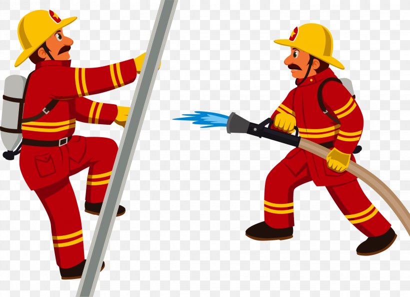 Firefighter Cartoon Fire Department Clip Art, PNG, 2244x1624px, Firefighter, Cartoon, Construction Worker, Fire Department, Fire Engine Download Free