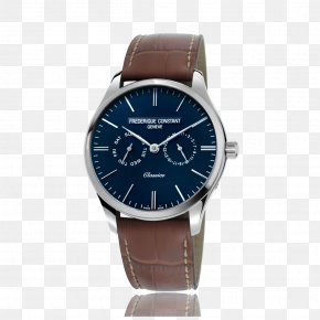 Watch - FrÃ©dÃ©rique Constant Frederique Constant Men's Classics Auto Moonphase Watch Strap Quartz Clock PNG