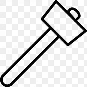 Line Art Sledgehammer - Hammer Cartoon PNG
