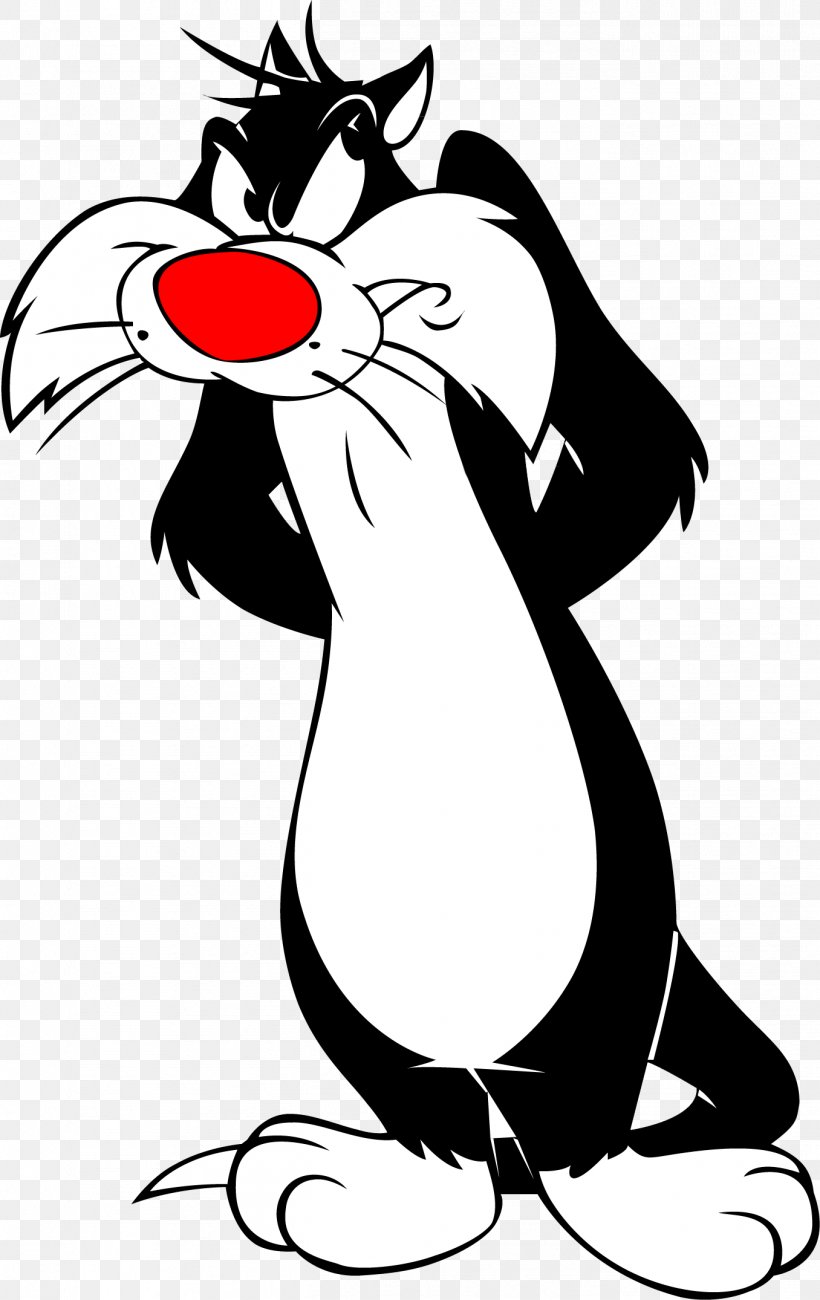 Sylvester Jr. Tweety Cat Tasmanian Devil, PNG, 1356x2150px, Sylvester, Art, Artwork, Black, Black And White Download Free