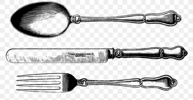 Knife Cutlery Kitchen Utensil Spoon Fork, PNG, 1600x835px, Knife, Auto Part, Black And White, Brush, Car Download Free