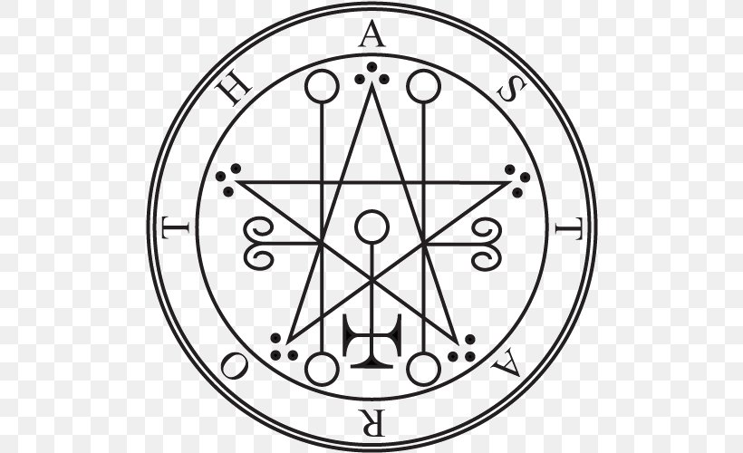 Lesser Key Of Solomon Astaroth Sigil Goetia, PNG, 500x500px, Lesser Key Of Solomon, Amulet, Area, Astaroth, Bicycle Wheel Download Free