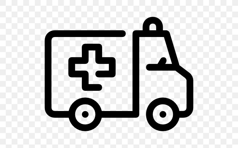 Ambulance Emergency Vehicle, PNG, 512x512px, Ambulance, Area, Black And White, Emergency, Emergency Medical Services Download Free