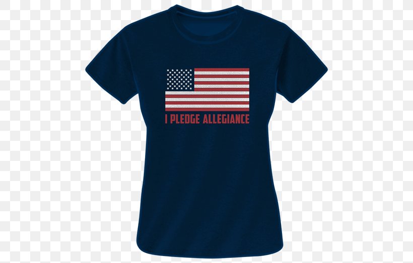 T-shirt United States Sleeve Pledge Of Allegiance, PNG, 500x523px, Tshirt, Active Shirt, Allegiance, Birthday, Blue Download Free