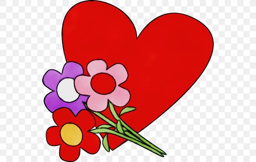 Valentine's Day, PNG, 550x520px, Watercolor, Cut Flowers, Film, Flower, Heart Download Free