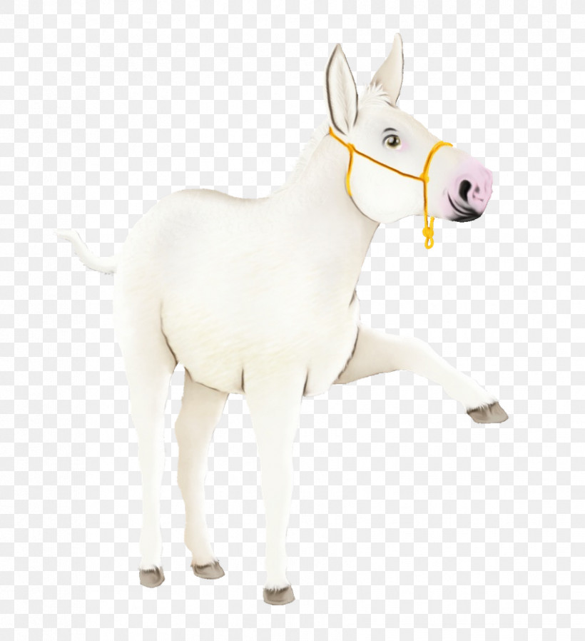 Animal Figure White Burro Snout Horse, PNG, 854x936px, Watercolor, Animal Figure, Burro, Figurine, Horse Download Free