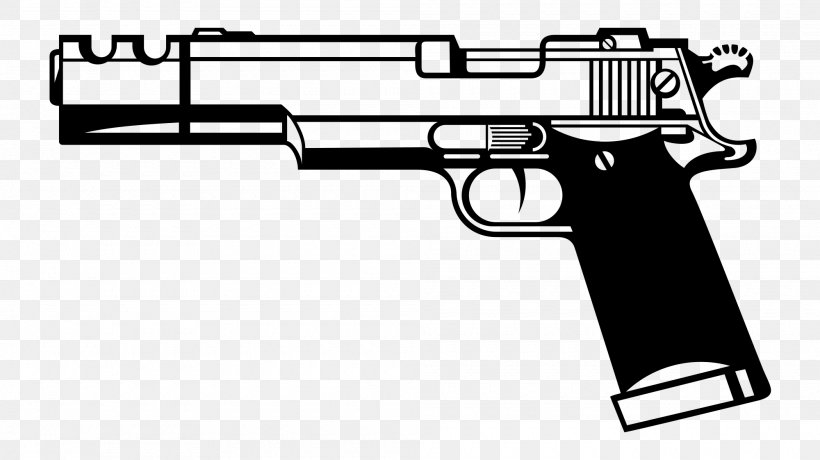 Firearm Handgun Pistol Clip Art, PNG, 2000x1122px, Watercolor, Cartoon, Flower, Frame, Heart Download Free
