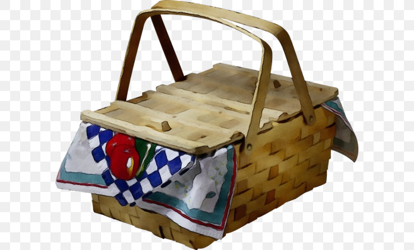 Picnic Basket Basket Bag Recreation Home Accessories, PNG, 600x495px, Watercolor, Bag, Basket, Event, Home Accessories Download Free