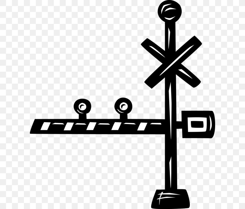 Rail Transport Train Clip Art Level Crossing Railway, PNG, 620x700px, Rail Transport, Black And White, Cross, Level Crossing, Rail Profile Download Free