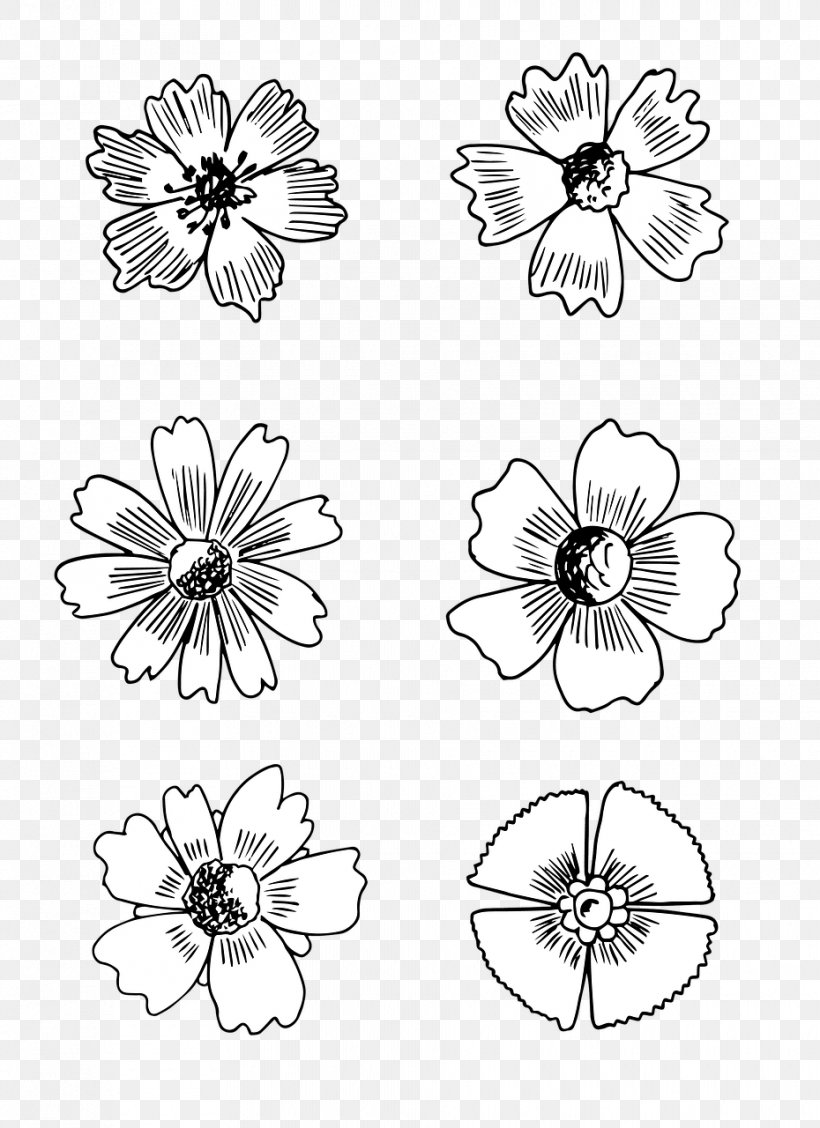 Floral Design Painting Flower Line Art Image, PNG, 930x1280px, Floral Design, Area, Artwork, Black And White, Body Jewelry Download Free