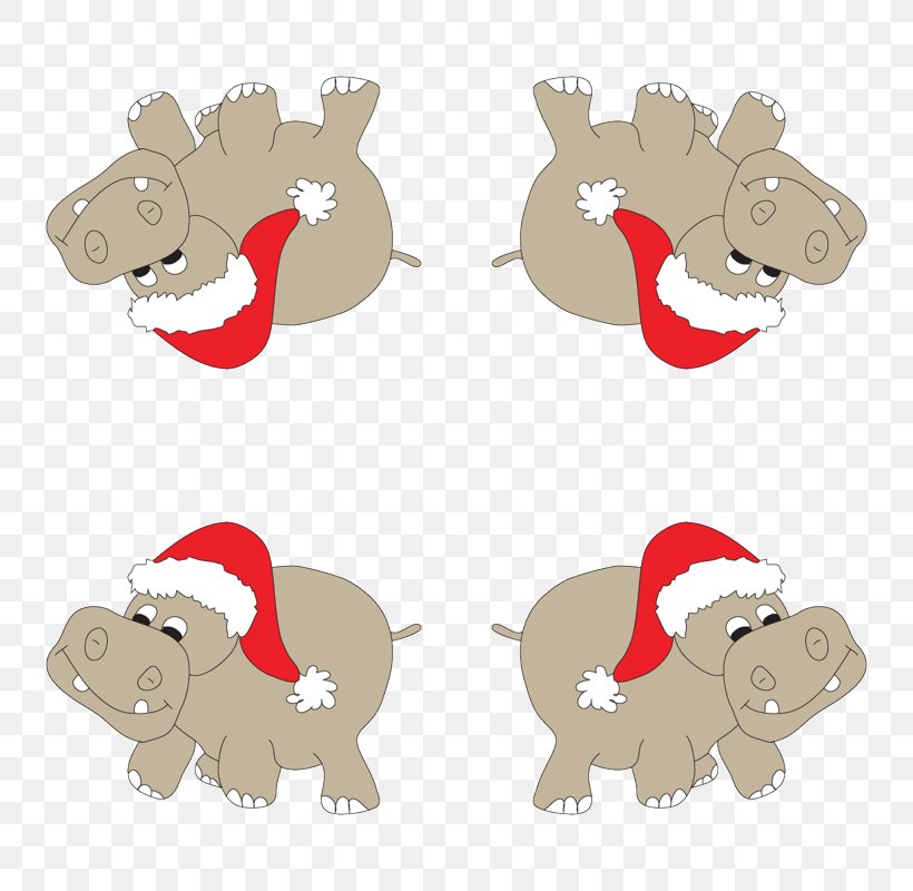 Hippopotamus Spoonflower Desktop Wallpaper Christmas Day, PNG, 800x800px, Hippopotamus, Carnivoran, Cartoon, Christmas Day, Deer Download Free