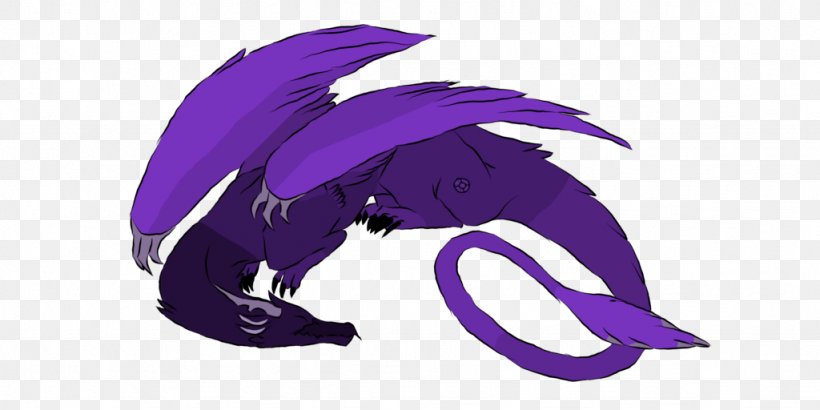 Dragon Mammal Purple Cartoon Tail, PNG, 1024x512px, Watercolor, Cartoon, Flower, Frame, Heart Download Free