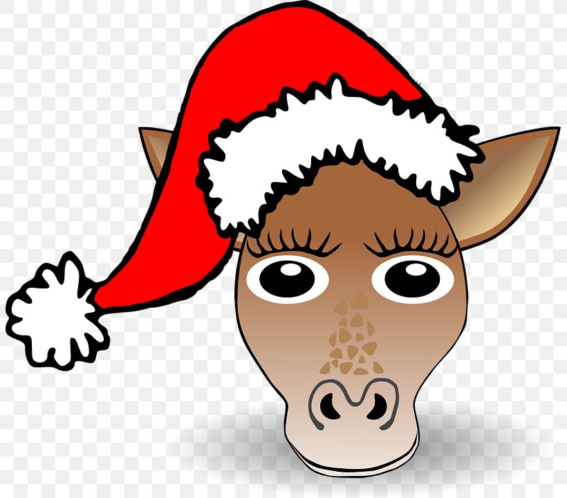 Santa Claus Reindeer Hat Christmas Clip Art, PNG, 803x720px, Santa Claus, Artwork, Cap, Cartoon, Christmas Download Free