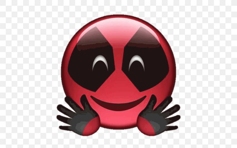 Deadpool Emoji Sticker Comics, PNG, 512x512px, Deadpool, Comics, Emoji, Emoji Domain, Emoticon Download Free
