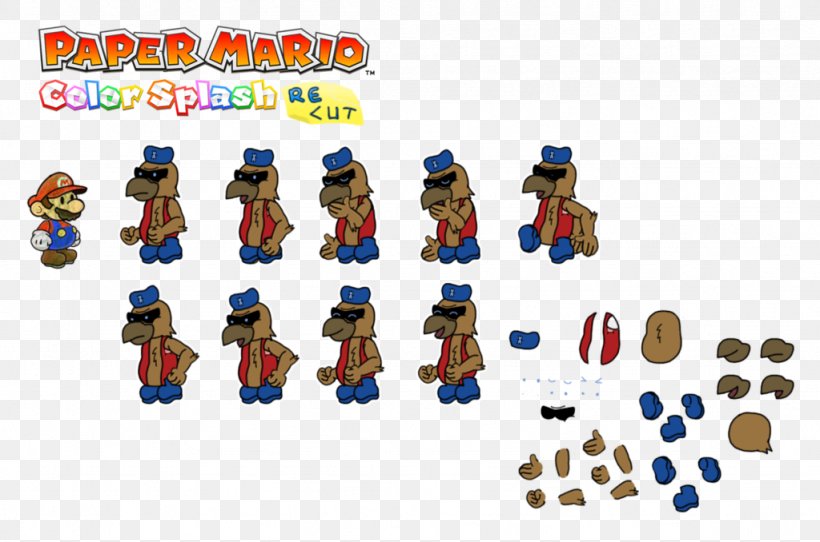 Paper Mario: Color Splash Paper Mario: The Thousand-Year Door Super Mario RPG, PNG, 1024x678px, Paper Mario Color Splash, Animal Figure, Color, Koopalings, Mario Download Free