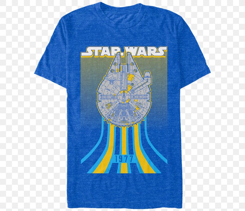 T-shirt Chewbacca Han Solo R2-D2 Millennium Falcon, PNG, 600x708px, Tshirt, Active Shirt, Blue, Brand, Chewbacca Download Free