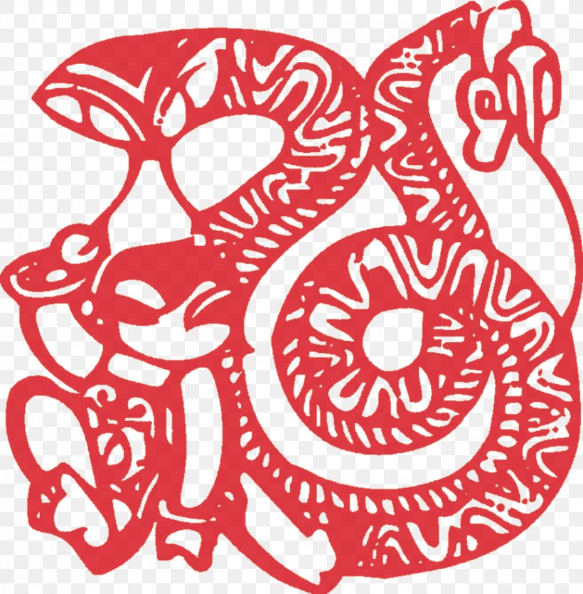 Chinese Zodiac Chinese New Year Papercutting Snake, PNG, 866x882px, Chinese Zodiac, Area, Art, Black And White, Chinese New Year Download Free