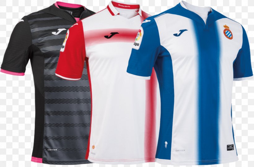 RCD Espanyol La Liga Jersey Shirt Football, PNG, 850x560px, Rcd Espanyol, Active Shirt, Brand, Clothing, Electric Blue Download Free